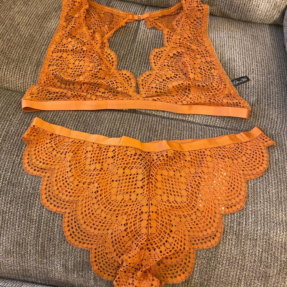 Oh La La Cheri Burnt Orange Lingerie Set - 3x